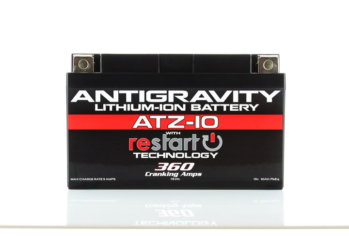 Antigravity YTZ10 Lithium Battery w/Re-Start - Bull Strap