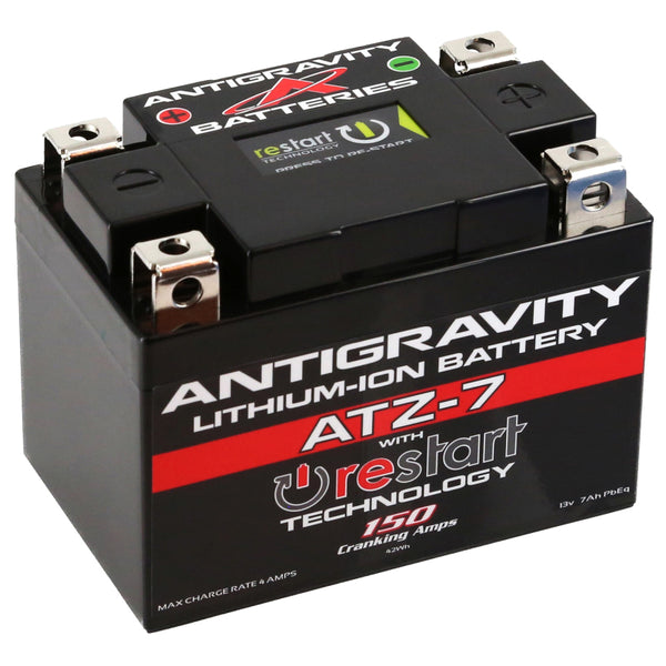 Antigravity YTZ7 Lithium Battery w/Re-Start - Bull Strap