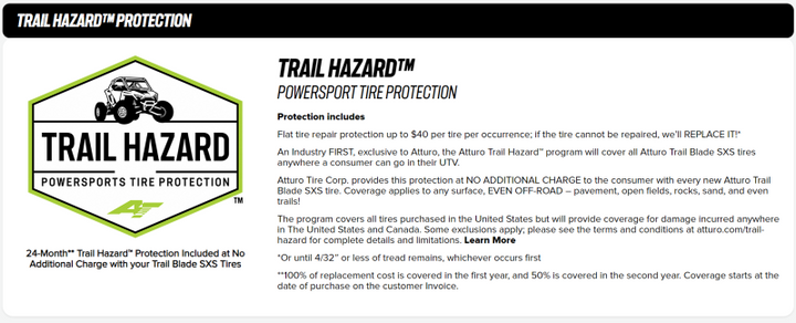 Atturo Trail Blade X/T SxS Tire - 30X10R15 73N - Bull Strap