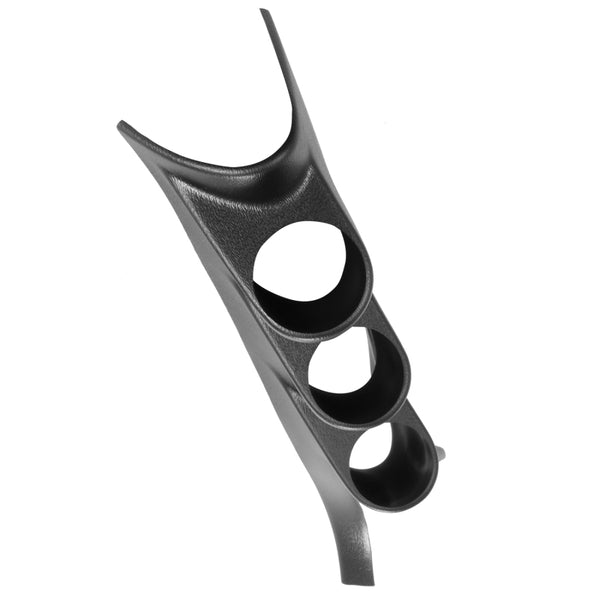 Autometer 05-09 Ford Mustang 52mm Black Triple Pillar Pod - Bull Strap