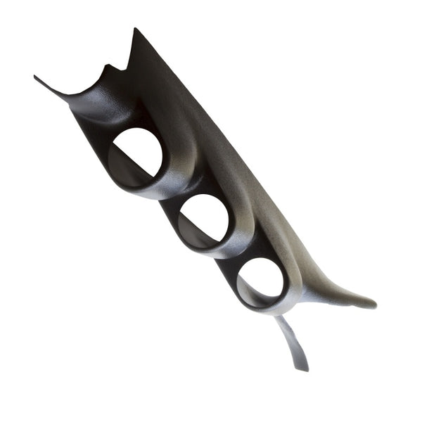 Autometer 10-14 Ford Mustang (Hard Top ONLY) 52mm Black Triple Replacement Pillar Pod - Bull Strap