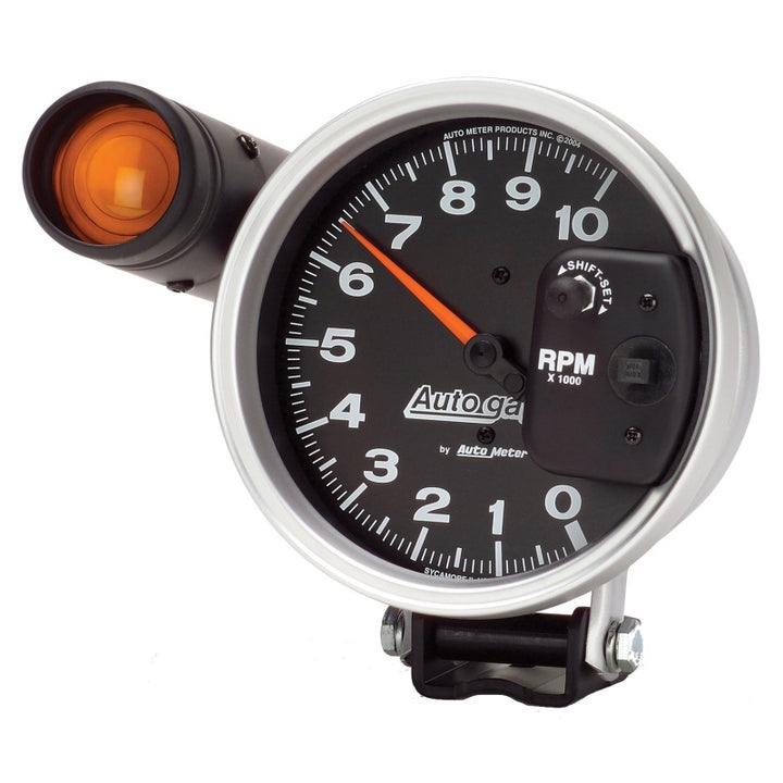 Autometer 5 inch 10,000 RPM Monster Shift Lite Pedestal Tachometer - Bull Strap