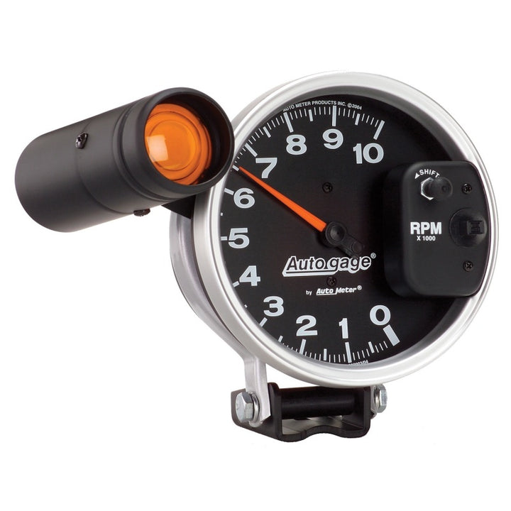Autometer 5 inch 10,000 RPM Monster Shift Lite Pedestal Tachometer - Bull Strap