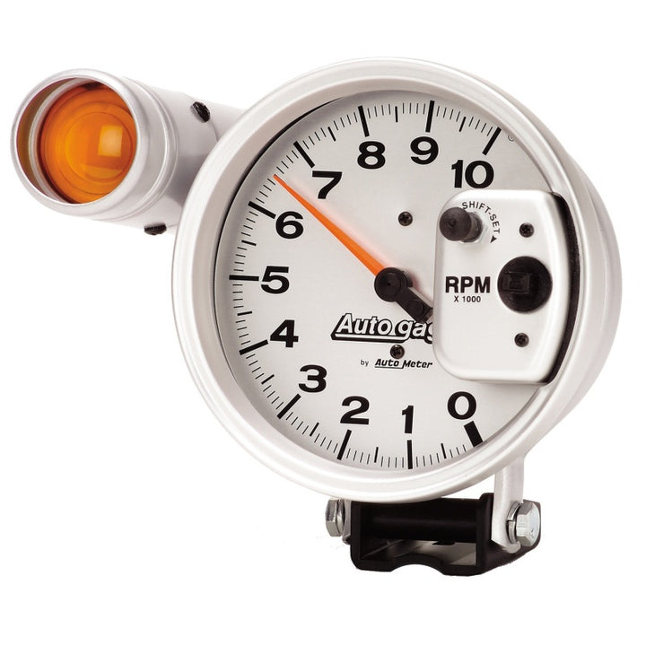 Autometer 5 inch 10,000 RPM Shift Lite Pedestal Tachometer Auto Gage - Bull Strap
