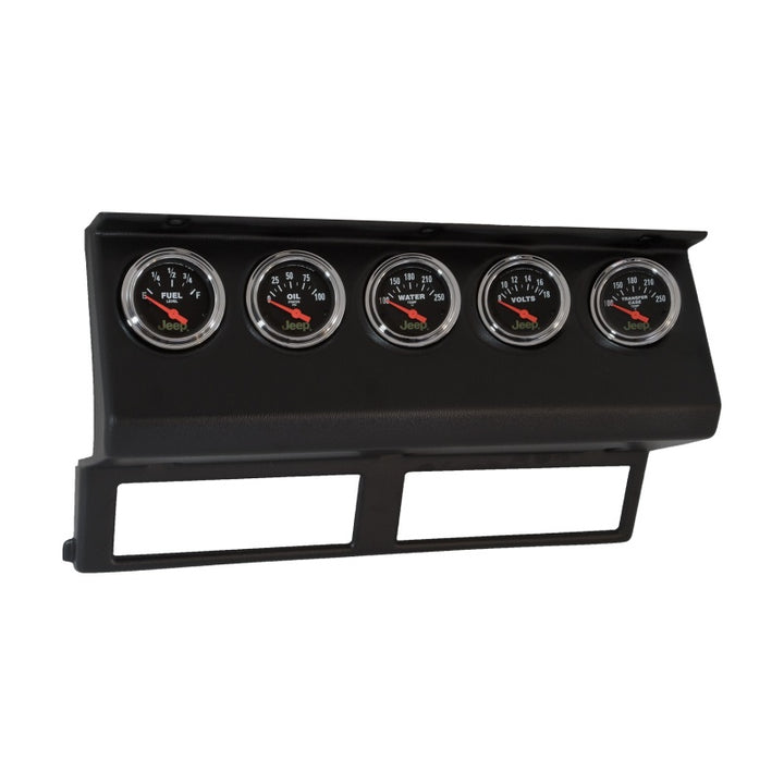 Autometer 87-96 Jeep Wrangler YJ 7pc Direct-Fit Dash Gauge Kit - Bull Strap