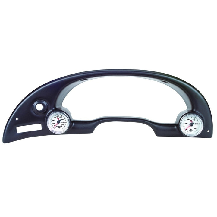 Autometer 94-00 Ford Mustang 52mm Black Dual Instrument Cluster Bezel - Bull Strap