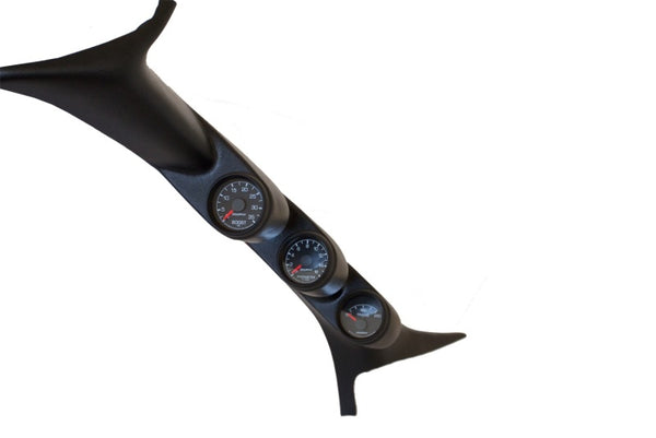 Autometer 99-07 Ford Powerstroke/SD Black Triple Pillar Gauge Kit - Bull Strap