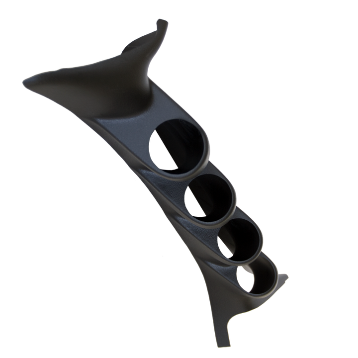Autometer 99-07 Ford Super Duty Black 52mm Quad Pilillar Pod - Bull Strap