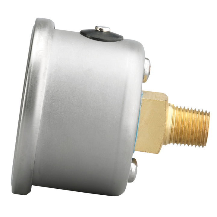 Autometer AutoGage 1.5in Liquid Filled Mechanical 0-100 PSI Fuel Pressure Gauge - Bull Strap