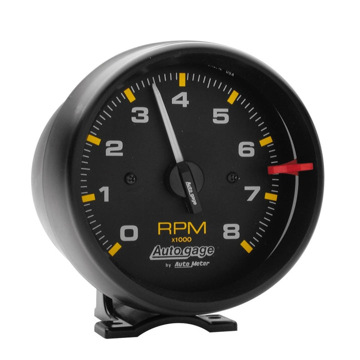 Autometer Autogage Black 8,000 RPM Pedestal Mount Tachometer - Bull Strap