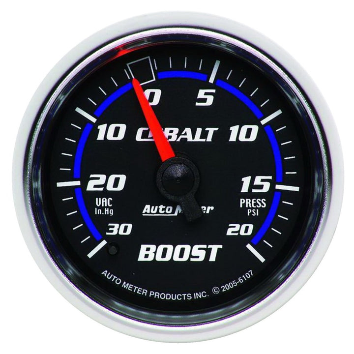 Autometer Cobalt 52mm 20psi mechanical Boost Gauge - Bull Strap