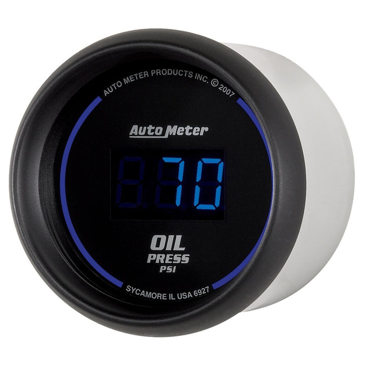 Autometer Cobalt Digital 52.4mm Black 0-100psi Oil Pressure Gauge - Bull Strap