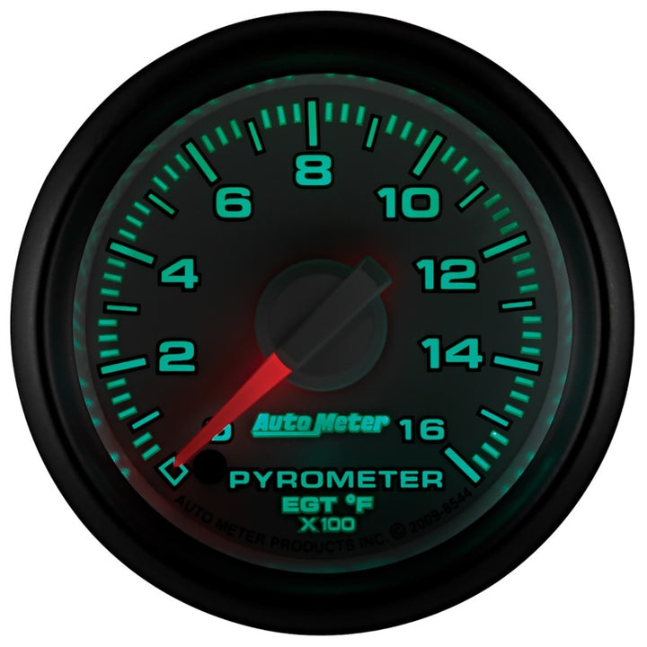 Autometer Factory Match 52.4mm Full Sweep Electronic 0-1600 Deg F EGT/Pyrometer Gauge - Bull Strap