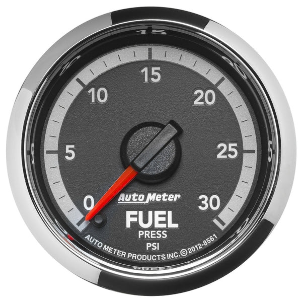 Autometer Factory Match 52.4mm Full Sweep Electronic 0-30 PSI Fuel Pressure Gauge Dodge 4th Gen - Bull Strap
