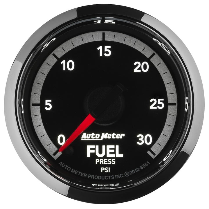 Autometer Factory Match 52.4mm Full Sweep Electronic 0-30 PSI Fuel Pressure Gauge Dodge 4th Gen - Bull Strap