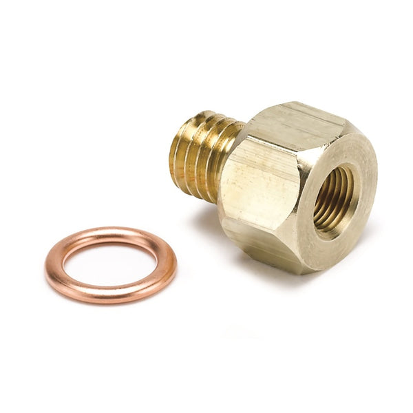 Autometer Metric Electric Temperature or Pressure Adapter - 1/8in NPT to M12x1.75 - Bull Strap