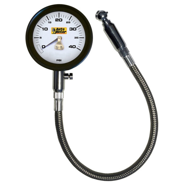 Autometer NASCAR Performance 40PSI Lo-Pressure Tire Pressure Gauge - Bull Strap
