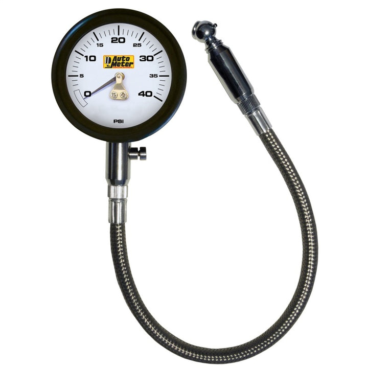 Autometer NASCAR Performance 40PSI Lo-Pressure Tire Pressure Gauge - Bull Strap