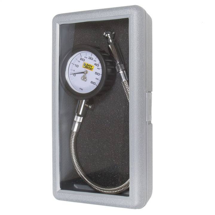 Autometer NASCAR Performance 60PSI Lo-Pressure Tire Pressure Gauge - Bull Strap