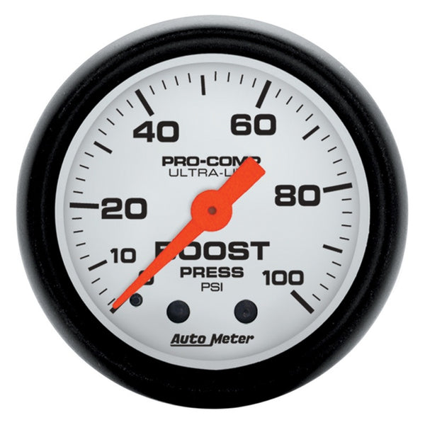 Autometer Phantom 2 1/16in 100psi Mechanical Boost Gauge - Bull Strap