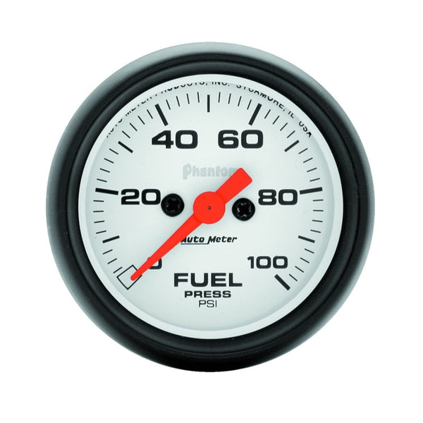 Autometer Phantom 52mm 0-100 PSI Fuel Pressure Gauge - Bull Strap