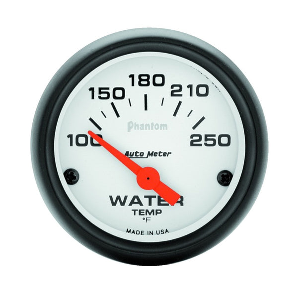 Autometer Phantom 52mm 100-250 Deg F Electronic Water Temp Gauge - Bull Strap