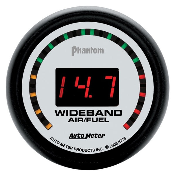 Autometer Phantom 52mm Digital 10:1-17:1 Street Wideband Air/Fuel Ratio Gauge - Bull Strap