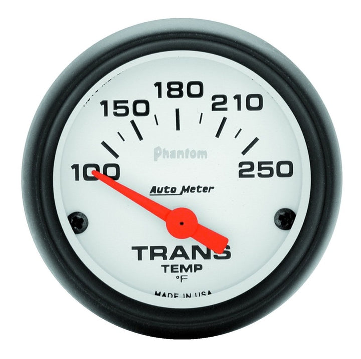 Autometer Phantom 52mm Short Sweep Electronic 100-250 Deg F Transmission Temperature Gauge - Bull Strap