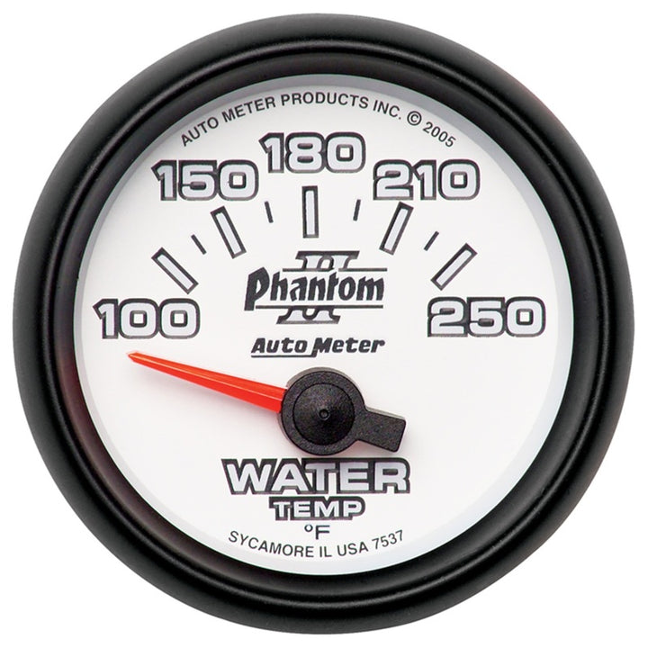 Autometer Phantom II 52.4mm SSE 100-250 Deg F Water Temperature Gauge - Bull Strap