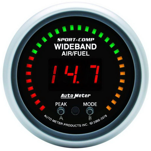 Autometer Sport-Comp 52mm Wideband Air/Fuel Gauge - Bull Strap