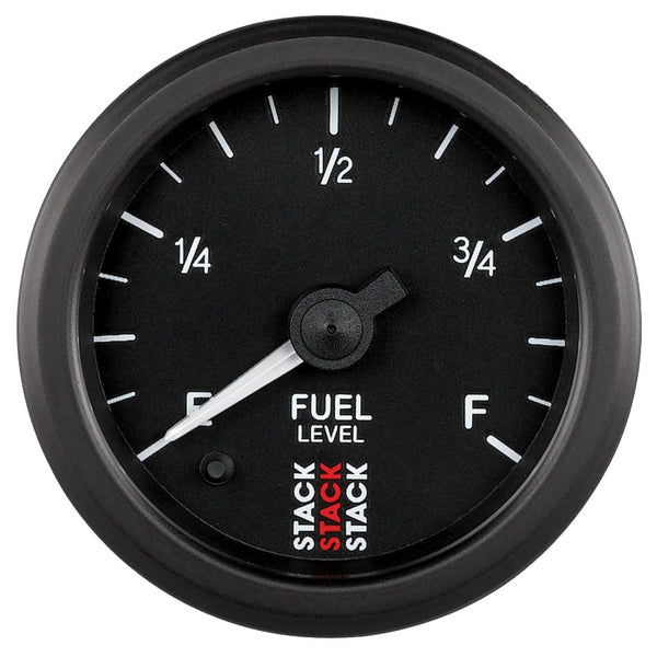 Autometer Stack Instruments 52mm 0-280 Ohm Programmable Pro Stepper Motor Fuel Level Gauge - Black - Bull Strap