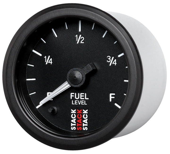 Autometer Stack Instruments 52mm 0-280 Ohm Programmable Pro Stepper Motor Fuel Level Gauge - Black - Bull Strap