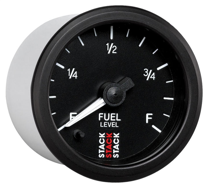Autometer Stack Instruments 52mm 0-280 Ohm Programmable Pro Stepper Motor Fuel Level Gauge - Black - Bull Strap