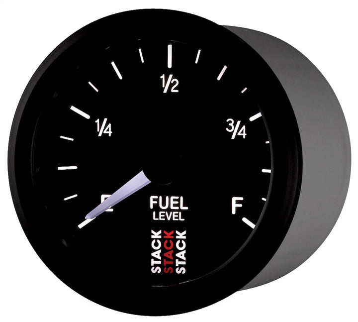Autometer Stack Instruments 52mm 0-280 Ohm Programmable Pro Stepper Motor Fuel Level Gauge - Black - Bull Strap