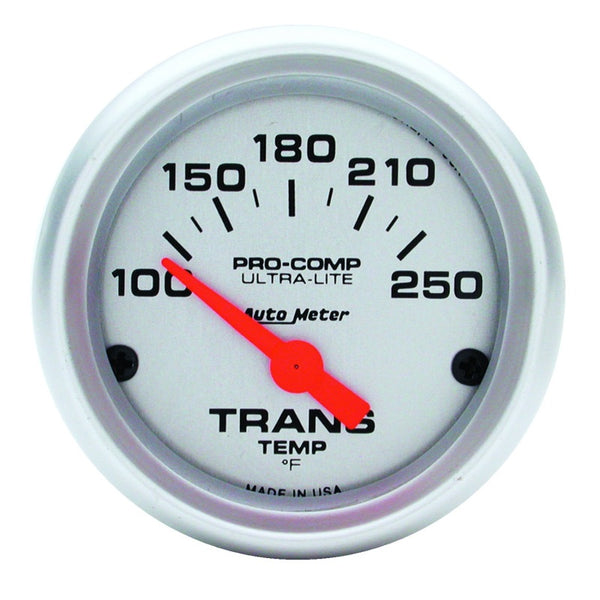 Autometer Ultra-Lite 52mm  100-250 Degree F Mechanical Transmission Temperature Gauge - Bull Strap