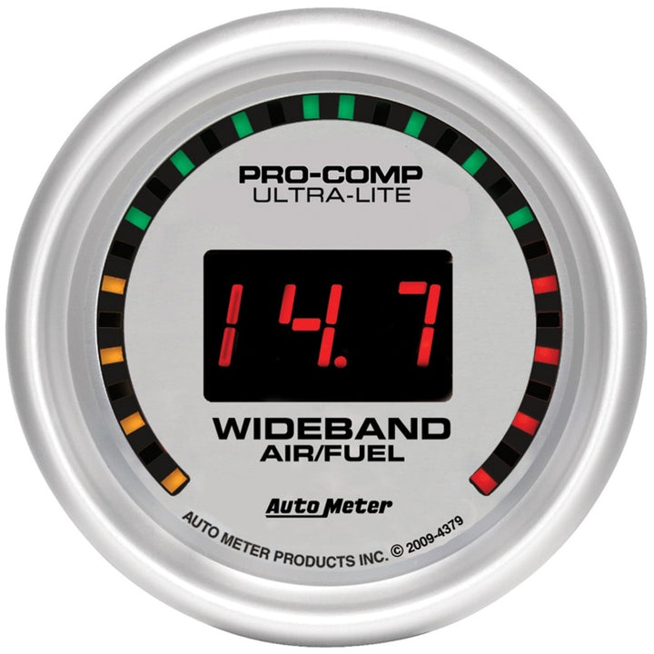 Autometer Ultra-Lite 52mm Digital Wideband Air/Fuel Ratio Street Gauge - Bull Strap