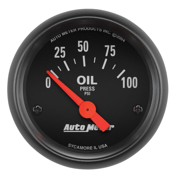 Autometer Z-Series 52mm 0-100PSI Oil Pressure Gauge - Bull Strap