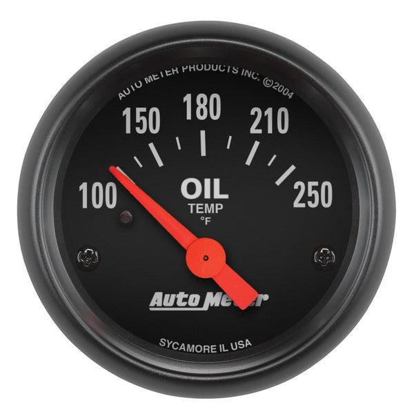 Autometer Z-Series 52mm 100-250 Degrees F. SSE Oil Temp Gauge - Bull Strap