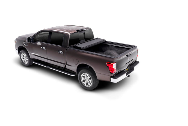 BAK 17-20 Nissan Titan 5ft 6in Bed BAKFlip MX4 Matte Finish - Bull Strap