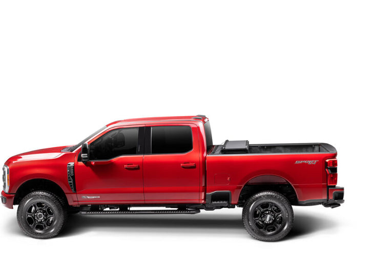 BAK 17-23 Ford Super Duty 8ft Bed BAKFlip MX4 Matte Finish - Bull Strap