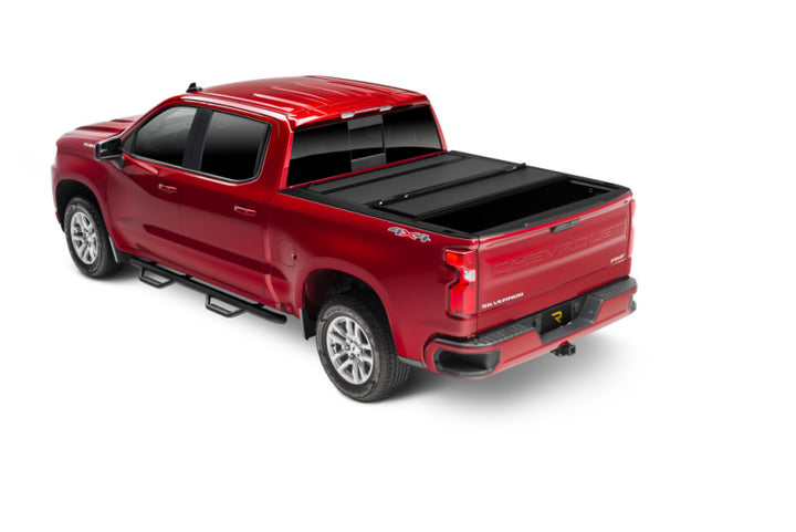 BAK 19-21 GM Sierra 1500 (Carbon Pro Bed) 5ft 8in Bed BAKFlip MX4 Matte Finish - Bull Strap