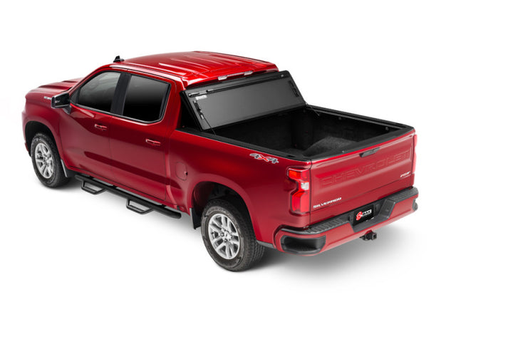 BAK 19-21 GM Sierra 1500 (Carbon Pro Bed) 5ft 8in Bed BAKFlip MX4 Matte Finish - Bull Strap