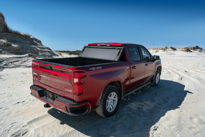 BAK 19-21 GM Sierra 1500 (Carbon Pro Bed) 5ft 8in Bed BAKFlip MX4 Matte Finish - Bull Strap