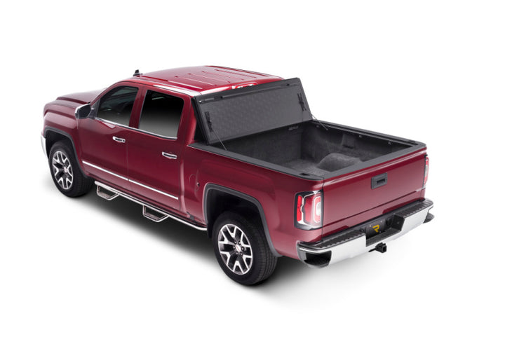 BAK 2024 Toyota Tacoma 5ft Bed BAKFlip Fibermax Bed Cover - Bull Strap