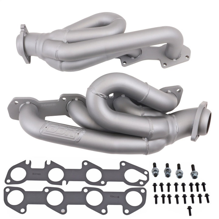 BBK 03-08 Dodge Ram 1500 5.7L Hemi Shorty Tuned Length Exhaust Headers - 1-3/4 Titanium Ceramic - Bull Strap