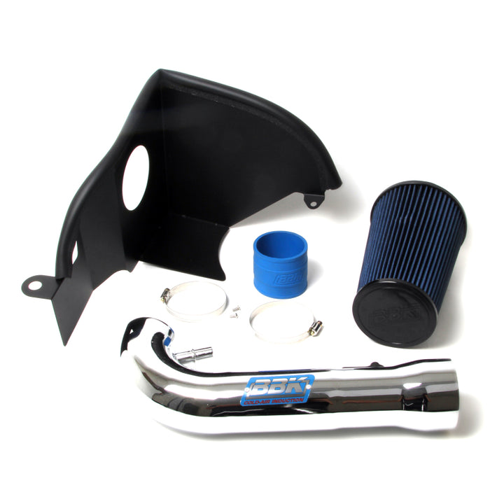BBK 05-10 Mustang 4.0 V6 Cold Air Intake Kit - Chrome Finish - Bull Strap