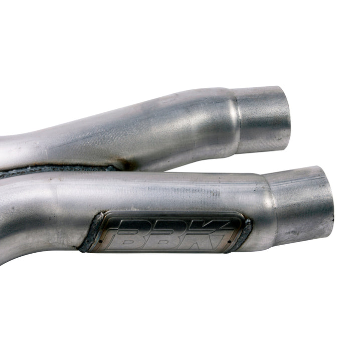 BBK 05-10 Mustang 4.6 Short Mid X Pipe With Catalytic Converters 2-3/4 For BBK Long Tube Headers - Bull Strap