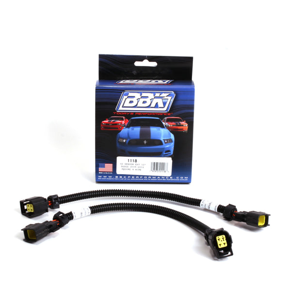 BBK 05-20 Dodge 4 Pin Square Style O2 Sensor Wire Harness Extensions 12 (pair) - Bull Strap