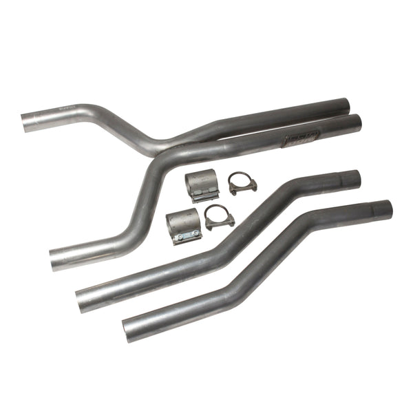BBK 10-11 Camaro V6 High Flow After Cat X Pipe - 2-1/2 - Bull Strap