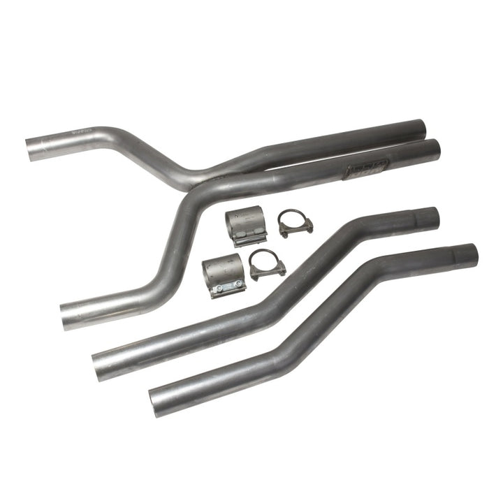 BBK 10-11 Camaro V6 High Flow After Cat X Pipe - 2-1/2 - Bull Strap
